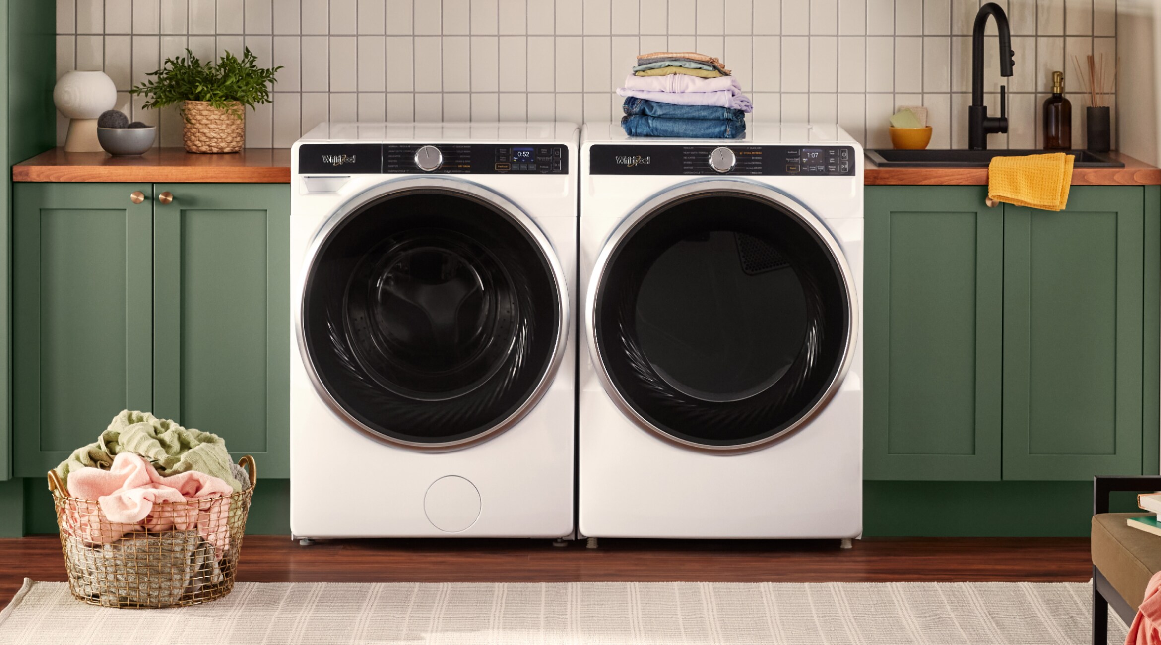 A Whirlpool® Front Load Washer and Dryer Set