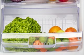 Cajón transparente para frutas y verduras