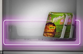 Congelador con Anaquel transparente en contrapuerta