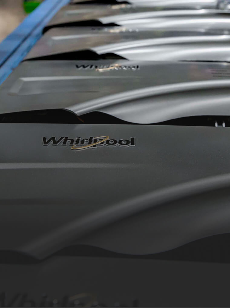 Close-up of Whirlpool® appliance components