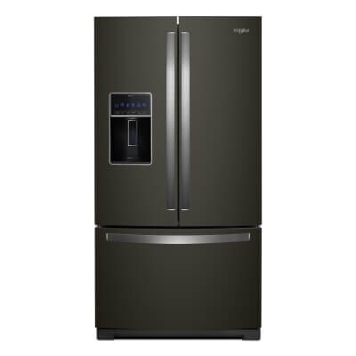 Black stainless steel Whirlpool® 27 Cu. Ft. French Door Refrigerator