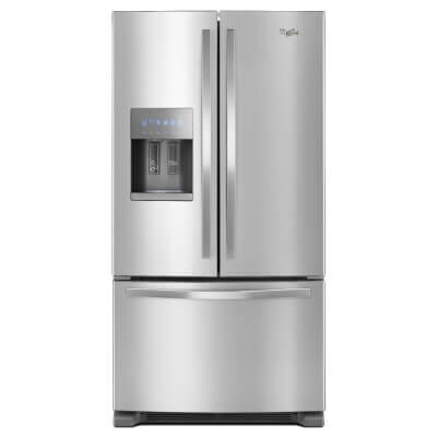Whirlpool® French Door Refrigerator with exterior ice and water dispenser