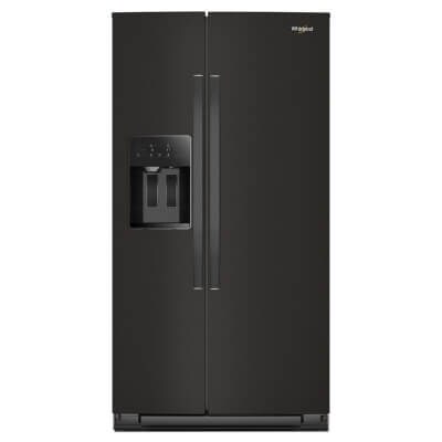 Whirlpool® Side-by-Side Refrigerator with exterior ice and water dispenser