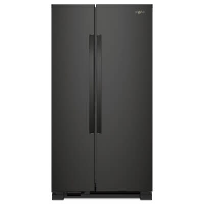 Black stainless Whirlpool® Side-by-Side Refrigerator