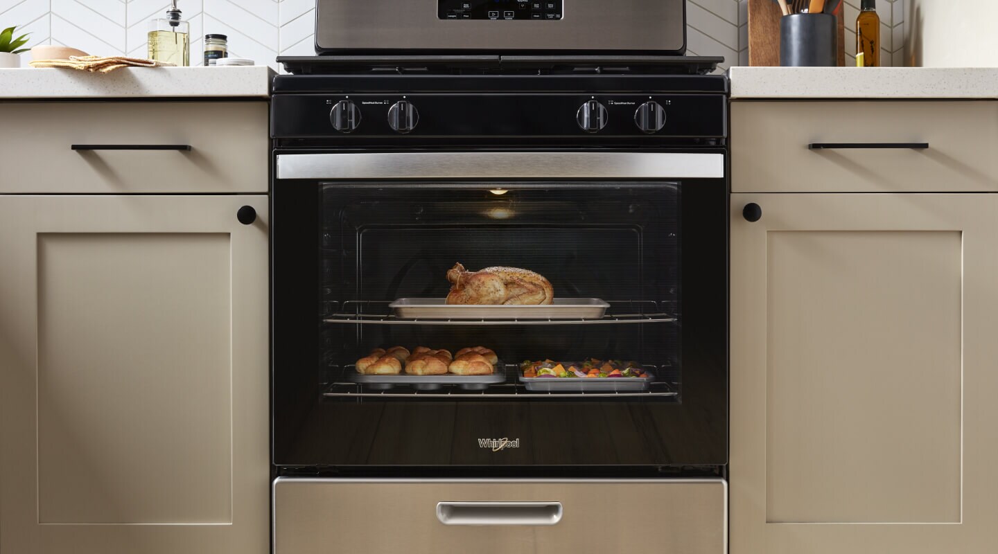 Gas kitchen range in a modern kitchen