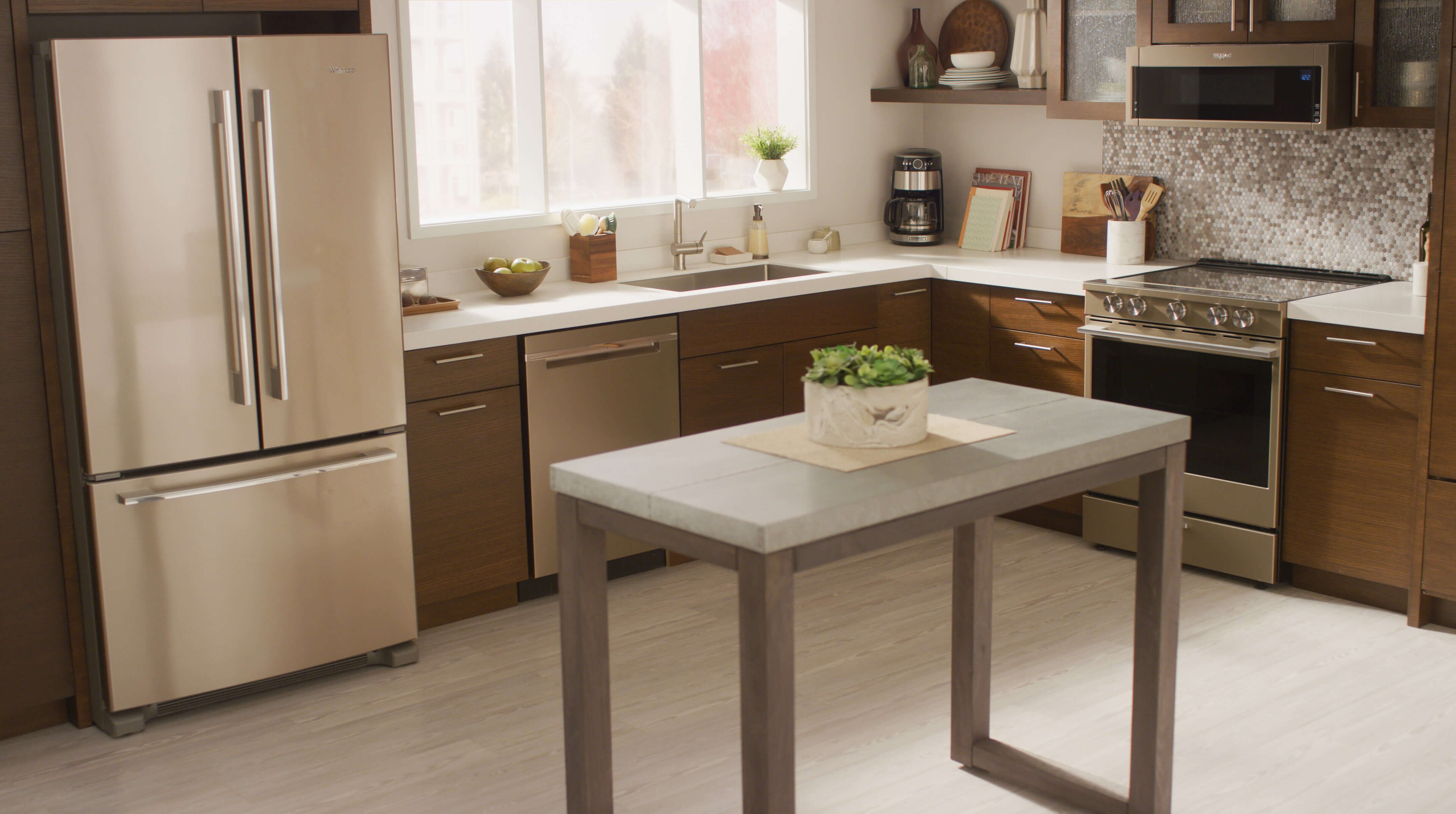 bronze fridge freezer