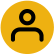 Icon of the outline of a person’s head and shoulders