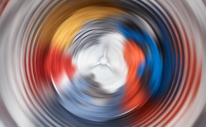 Sorted laundry in a washing machine