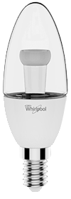 A Whirlpool LED light bulb