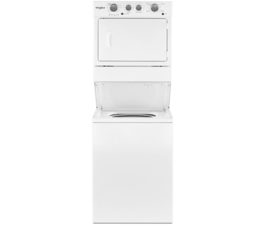 A Whirlpool® Stacked Laundry Center