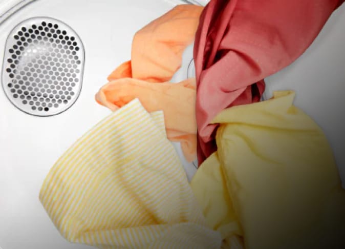 Clothes in a dryer