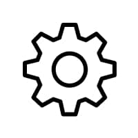 A gear icon