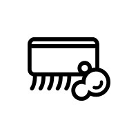 Scrub brush and soap icon