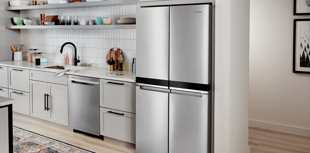 Kitchen with Whirlpool® appliances.