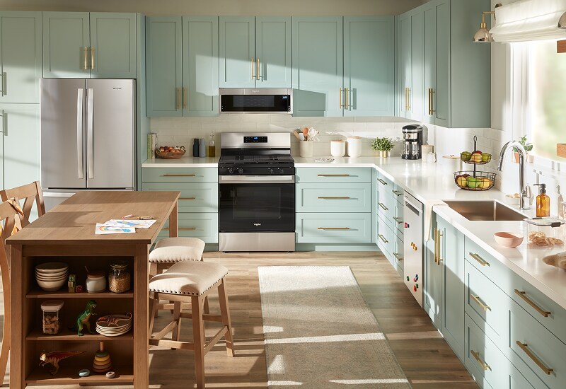 Kitchen with Whirlpool® appliances.