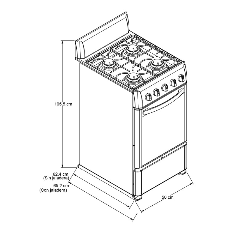 Estufa de Gas Al Piso 20