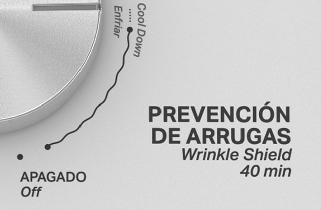 Prevención de arrugas automático hasta por 40 minutos