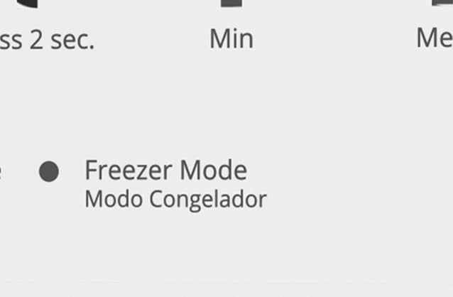 Función Fast Freezing