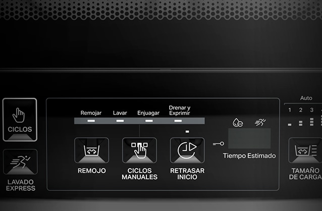 Panel digital ubicado en tapa