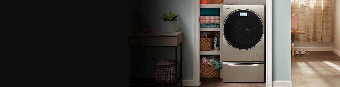 Get clothes clean, fast with a Whirlpool® laundry machine.