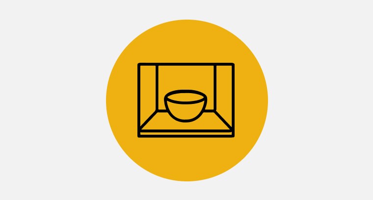 A line drawing of three microwaves side by side, labeled with Classic, Low Profile and Space-Saving