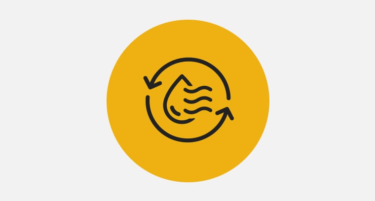 A drawing of a cycle icon