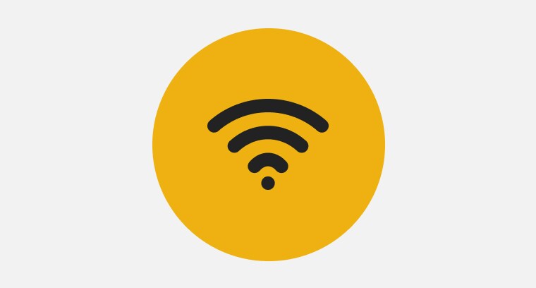Icon with the WiFi symbol