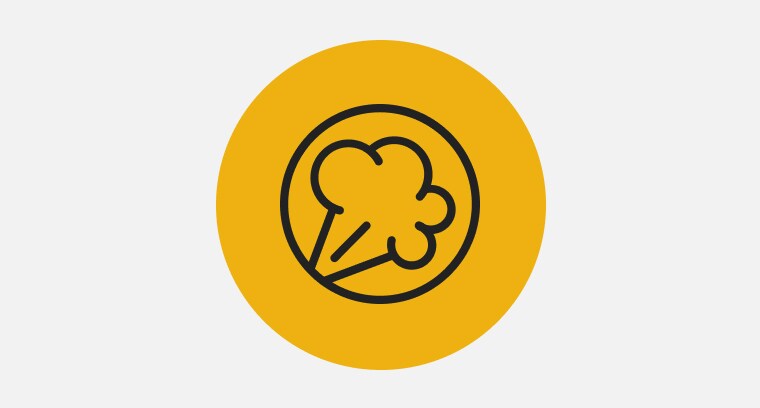 Icon with a puff of steam