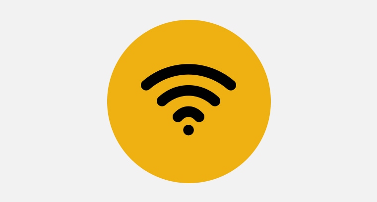 An icon with the WiFi symbol
