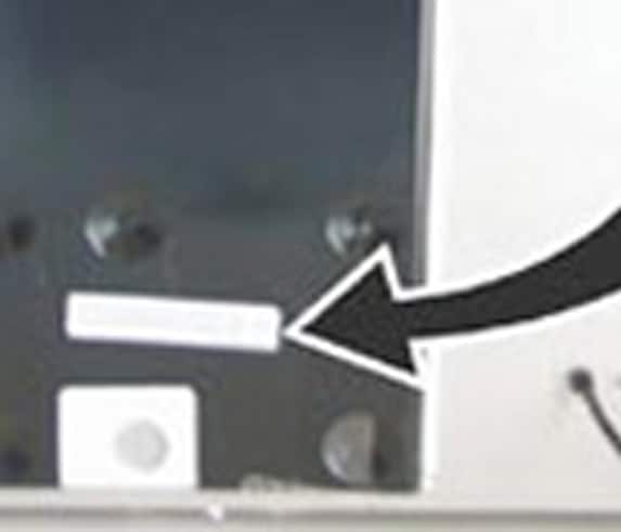 Cooktop serial number