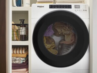 White front load washing machine