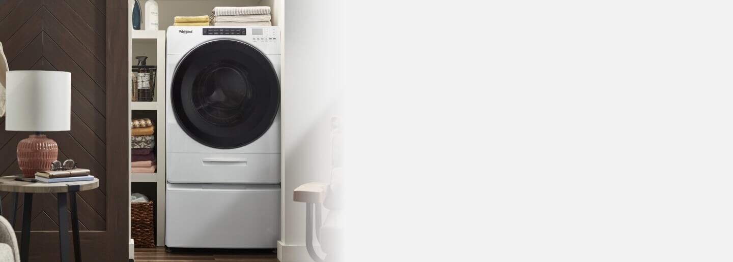 Whirlpool® All-In-One Washer & Dryer inside a closet