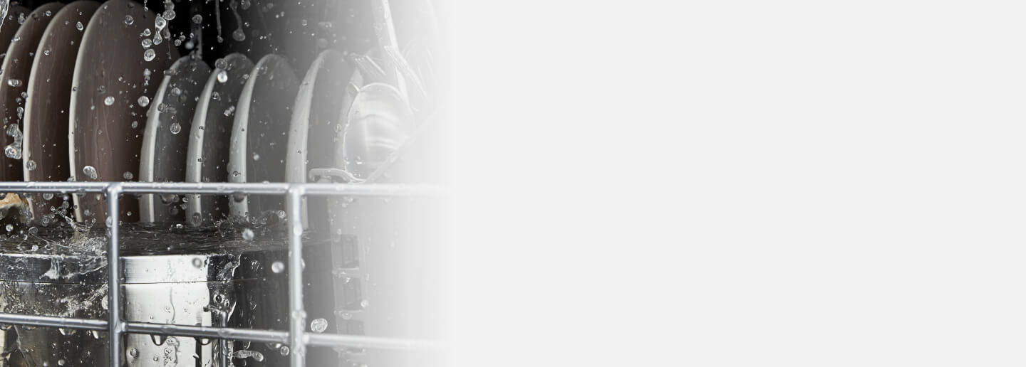 Dishes inside a dishwasher