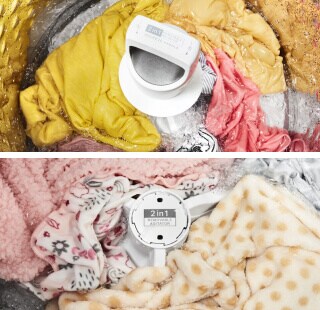 Side-by-side images of an agitator and impeller