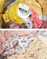 Side-by-side images of top load washers with an agitator and an impeller