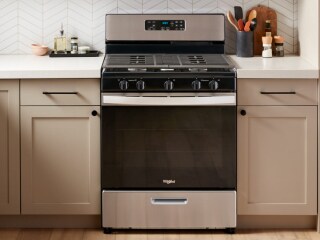 Gas range in a modern kitchen