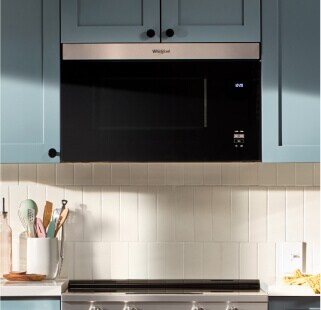 Over-the-range oven above an electric range