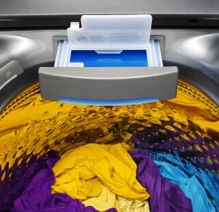 Laundry soaking in a washer