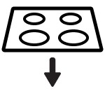 Lower cooktop icon
