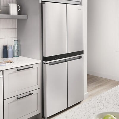 Counter-depth, stainless steel Whirlpool® 4-Door Refrigerator