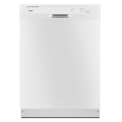 White Whirlpool® Heavy-Duty Dishwasher with 1-Hour Wash Cycle