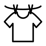 Line dry icon