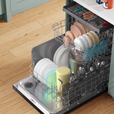 Loaded dishwasher