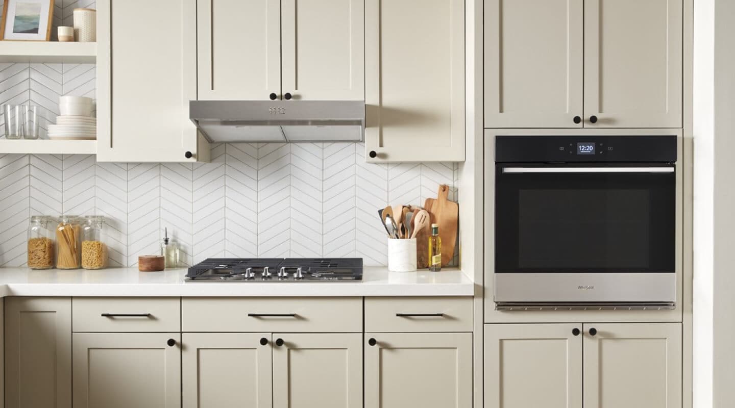 Whirlpool® Single Wall Oven in a bright kitchen
