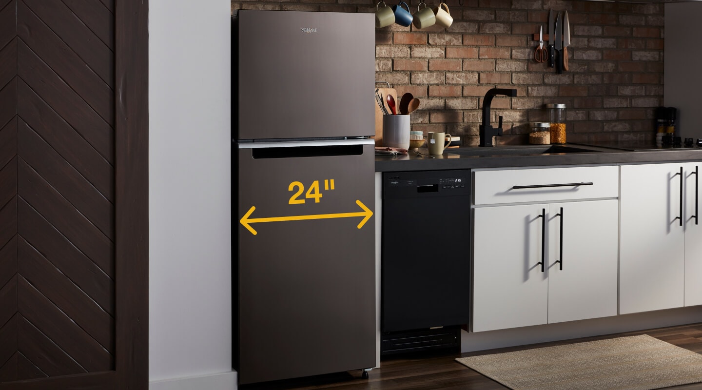 Infographic of refrigerator width