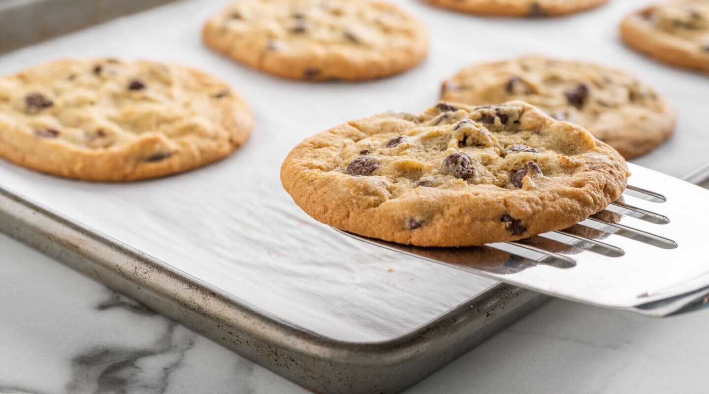 Cookies on parchment paper Cookies on parchment paper