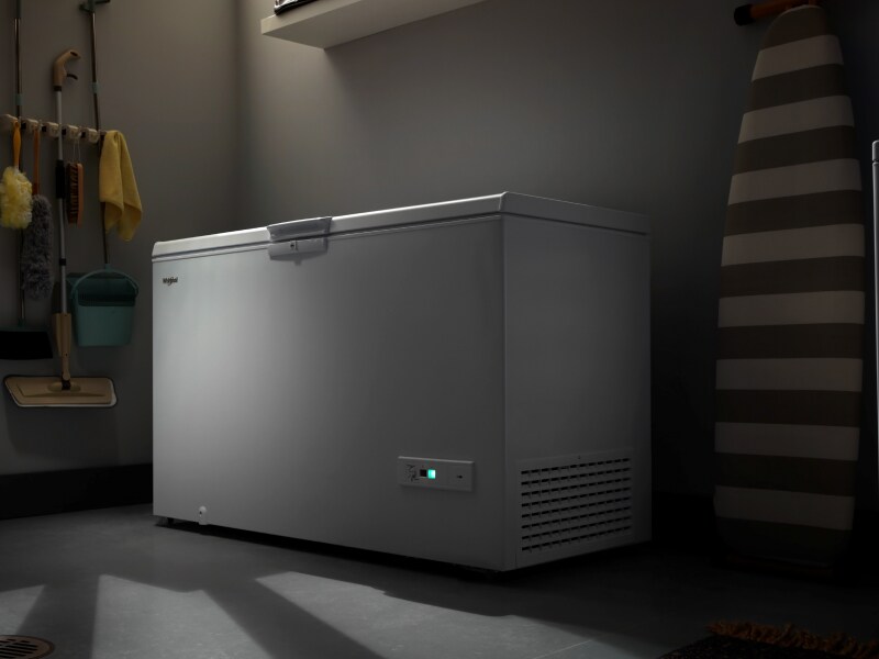 A white chest freezer A white chest freezer