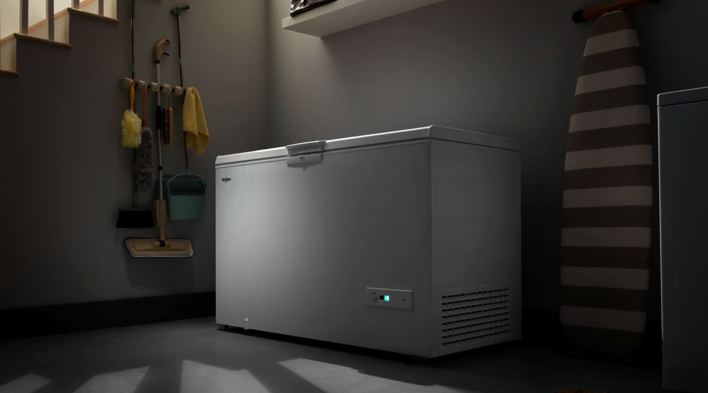 A white chest freezer A white chest freezer