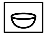 Bowl in box icon