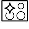 A clean cooktop icon.